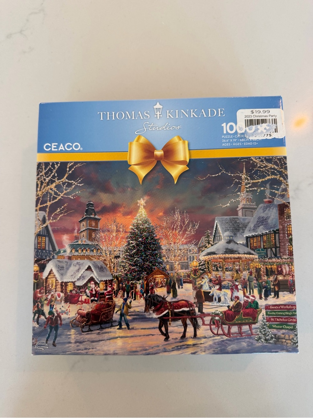 Thomas Kinkade Studios CEACO Holiday Puzzle - Blue Box
